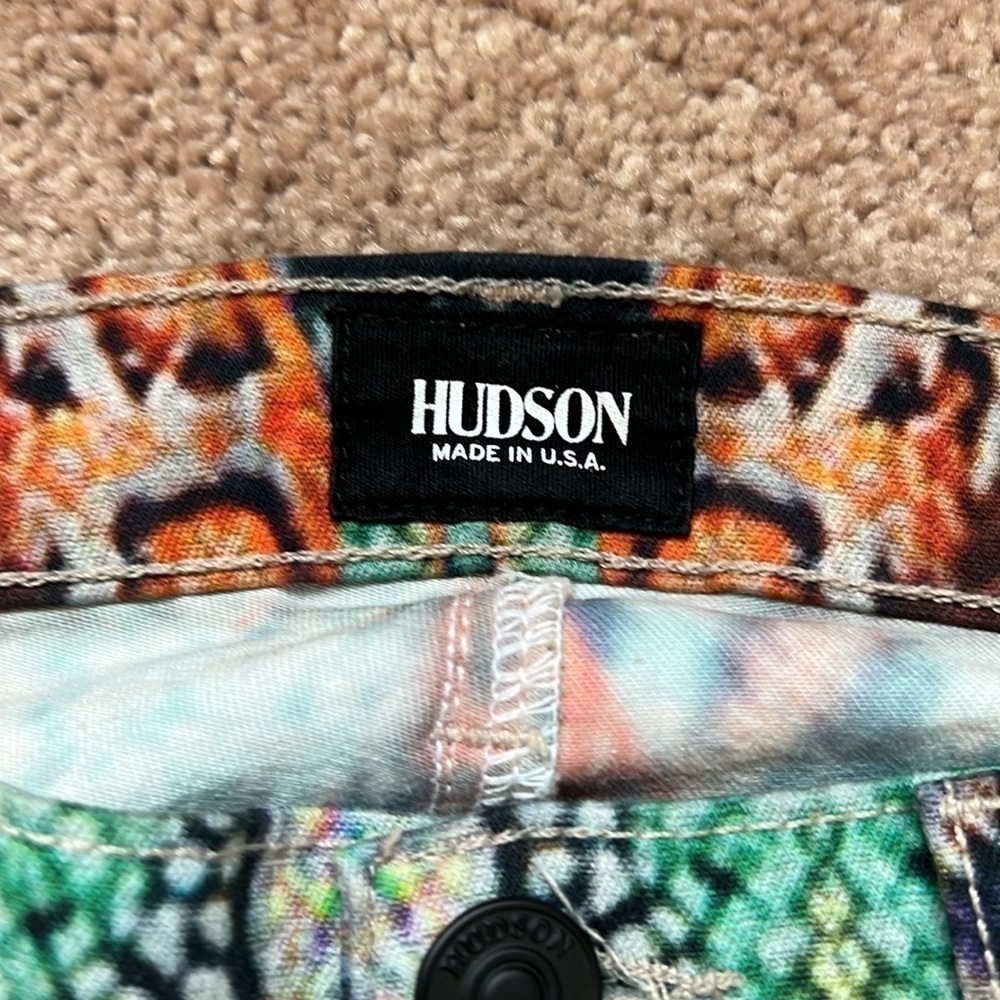 Hudson Nico Super Skinny Snake Print Midrise Jeans size 26 - Picture 3 of 8